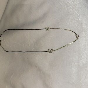 Sterling Silver Gold Butterfly Necklace